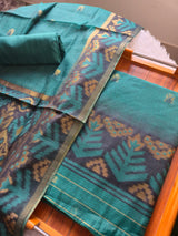 Lumière Green Soft Cotton Unstitched Suit Set