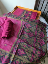 Lumière Pink Soft Cotton Unstitched Suit Set