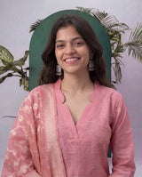 Pink Dune Muga Cotton Stitched Suit Sets