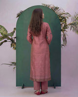 Sable Silk Pink Tussar Silk Stitched Suit Sets