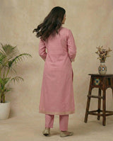Pink Dune Muga Cotton Stitched Suit Sets